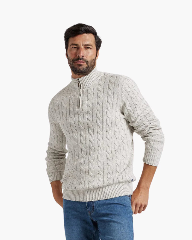 Cashmere Woven Half Zip