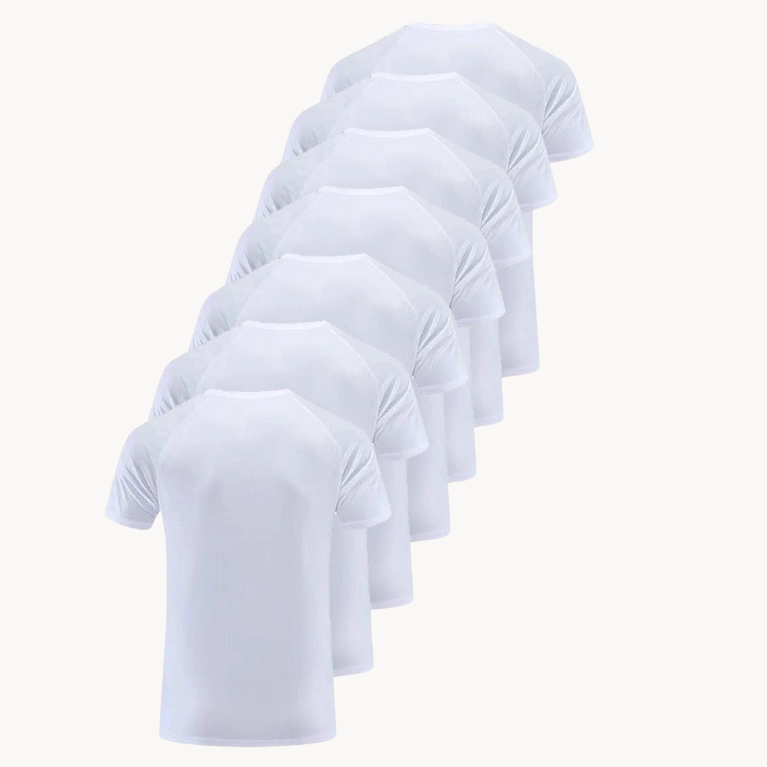 10-Pack White Active Short Sleeve Tee