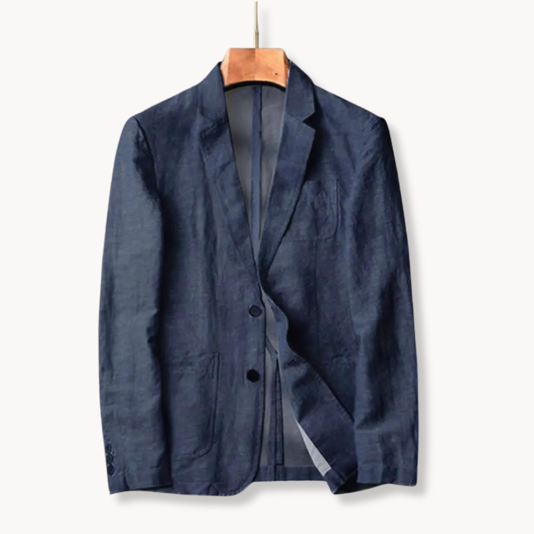 Cerulean Linen Blazer