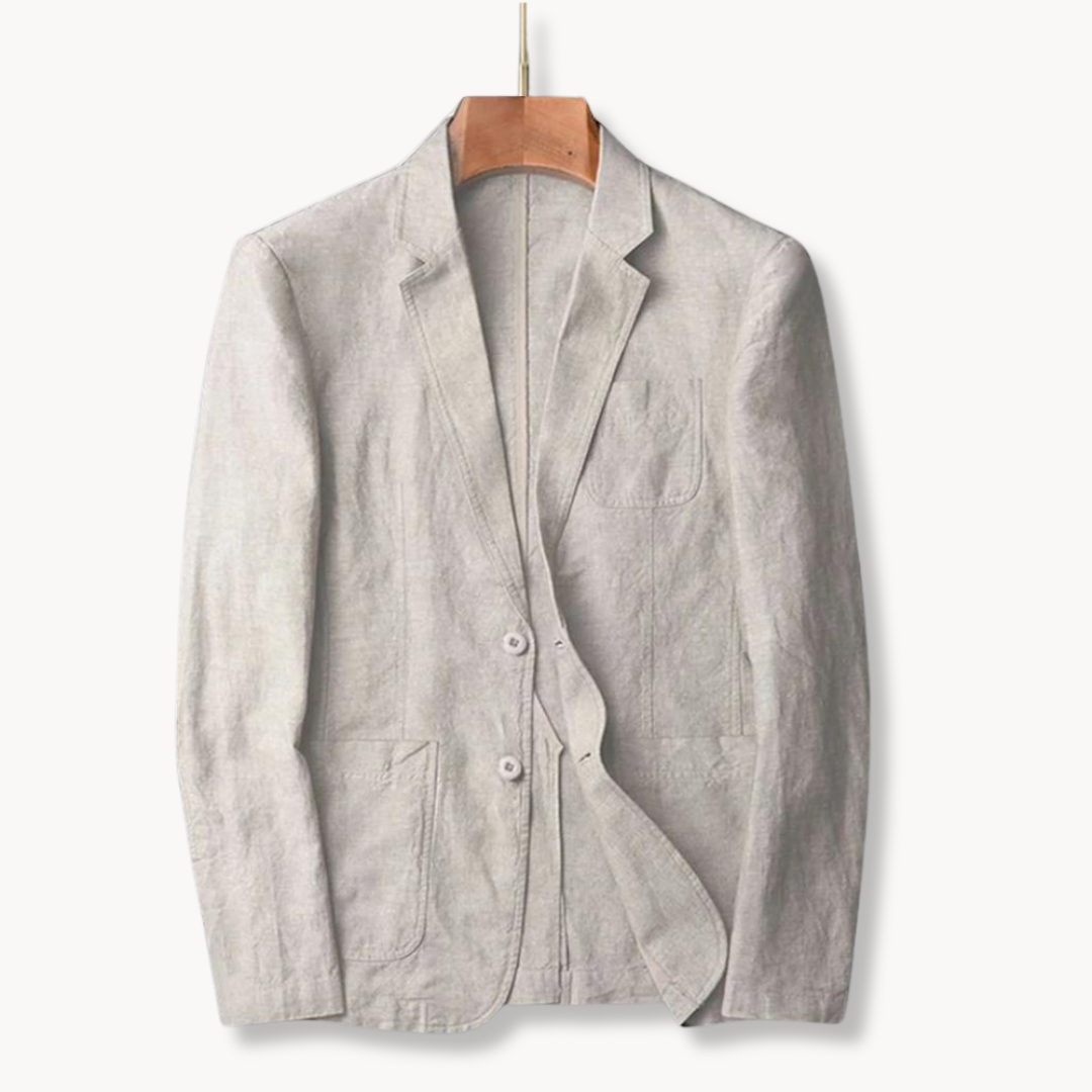 Cerulean Linen Blazer