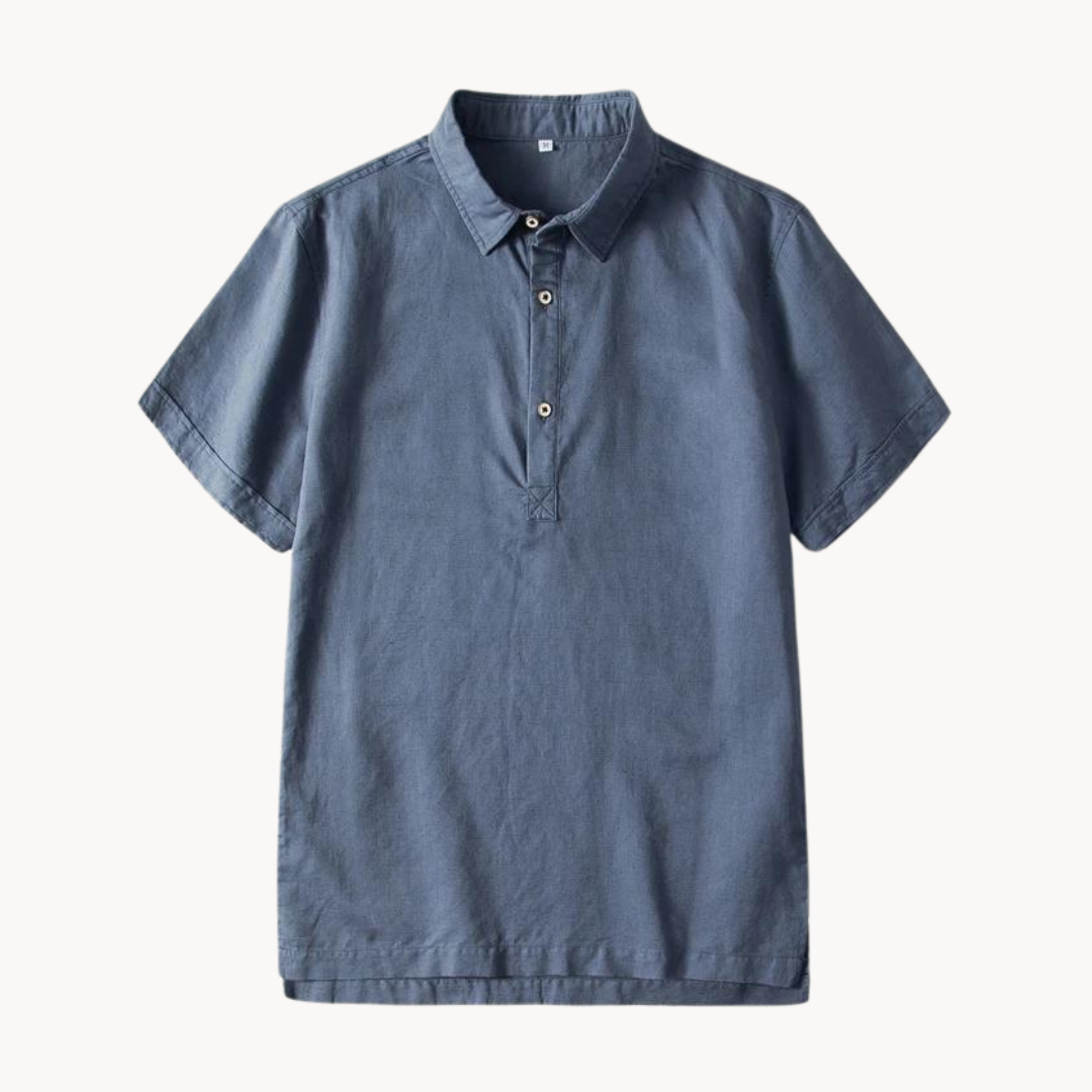 Vespa Linen-Cotton Polo