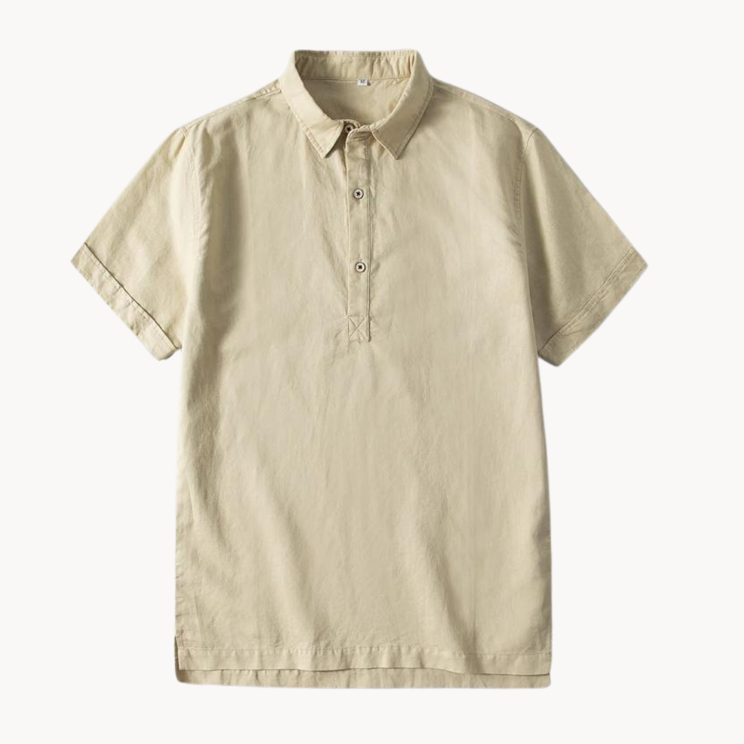 Vespa Linen-Cotton Polo