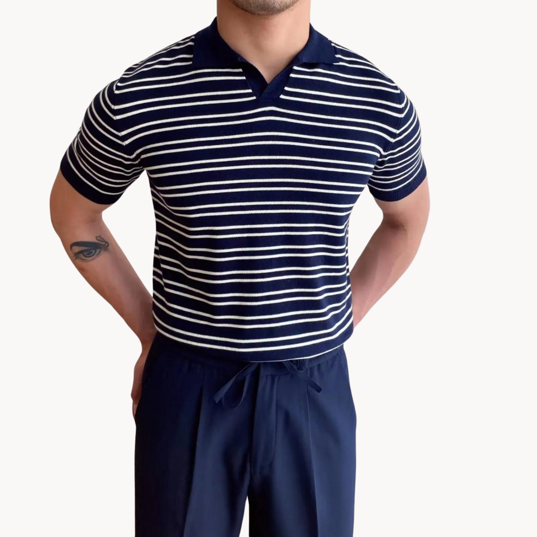 Natale Stripe Polo Shirt