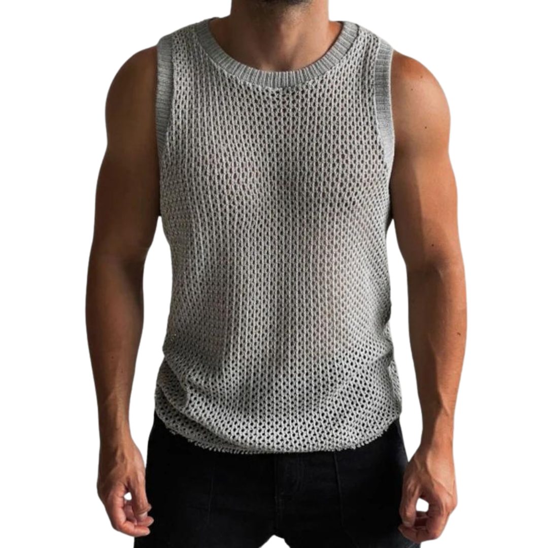 Palm Beach Knitted Mesh Tank