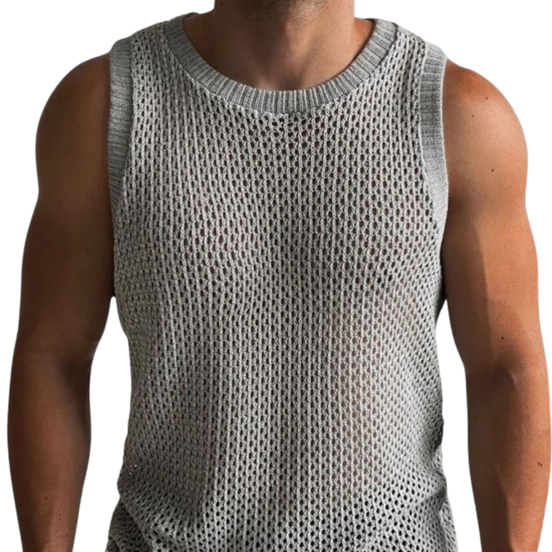 Palm Beach Knitted Mesh Tank