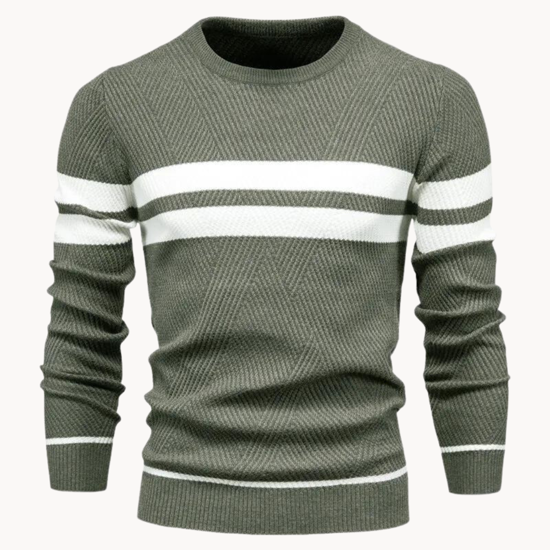 Field Stripe Cotton Crewneck