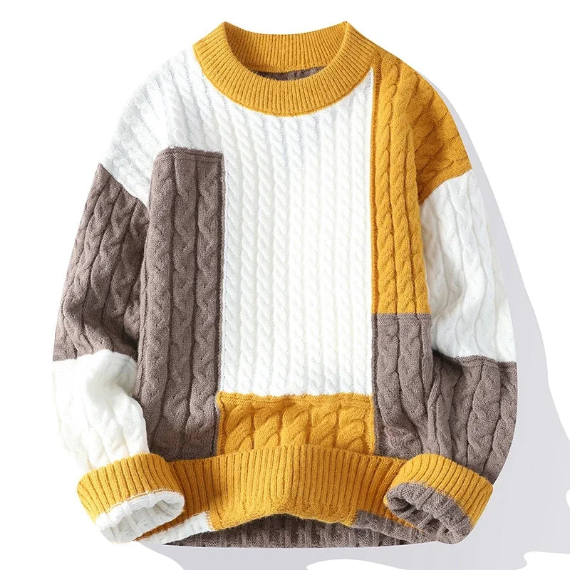 Baylor | Men's Casual Color Block Sweater