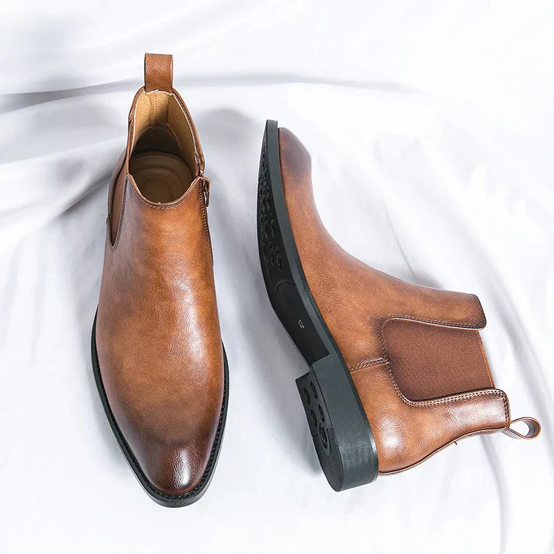 Cooper | Chelsea Boots made of leather with zipper