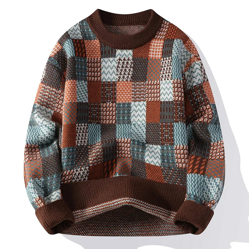 Baylor | Vintage patchwork cashmere sweater for men