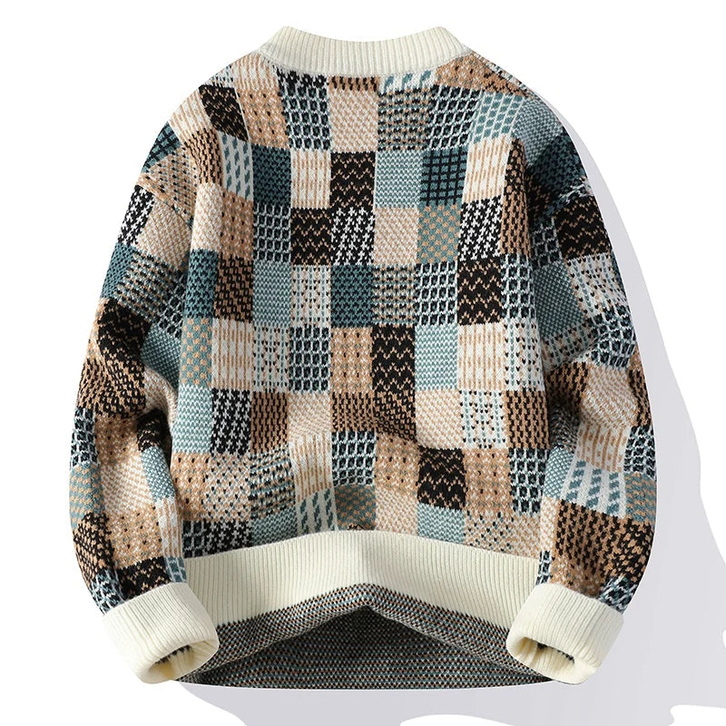 Baylor | Vintage patchwork cashmere sweater for men