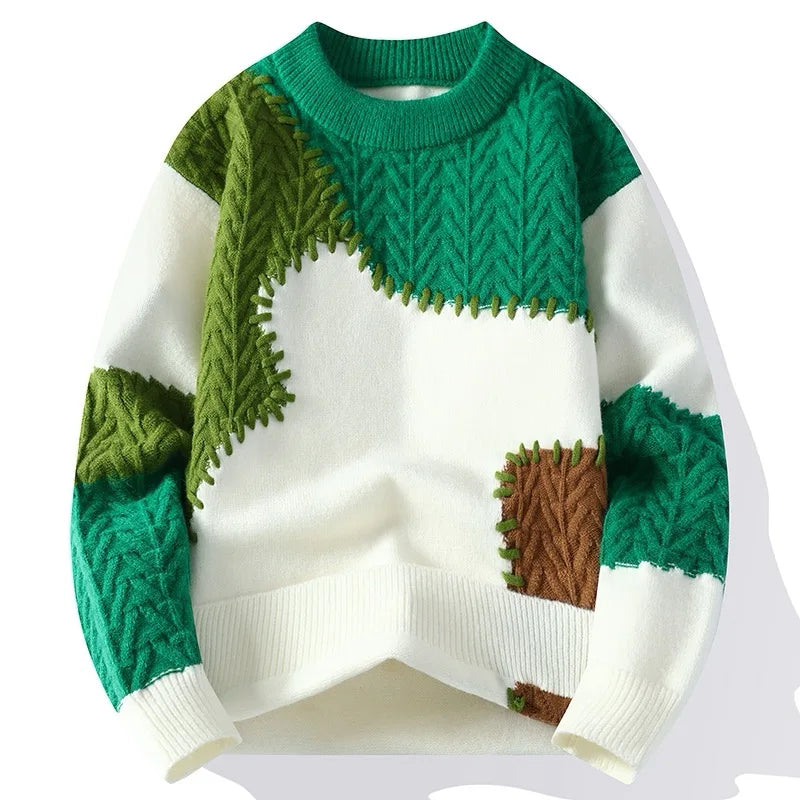 Baylor | Casual Patchwork Sweater for Men